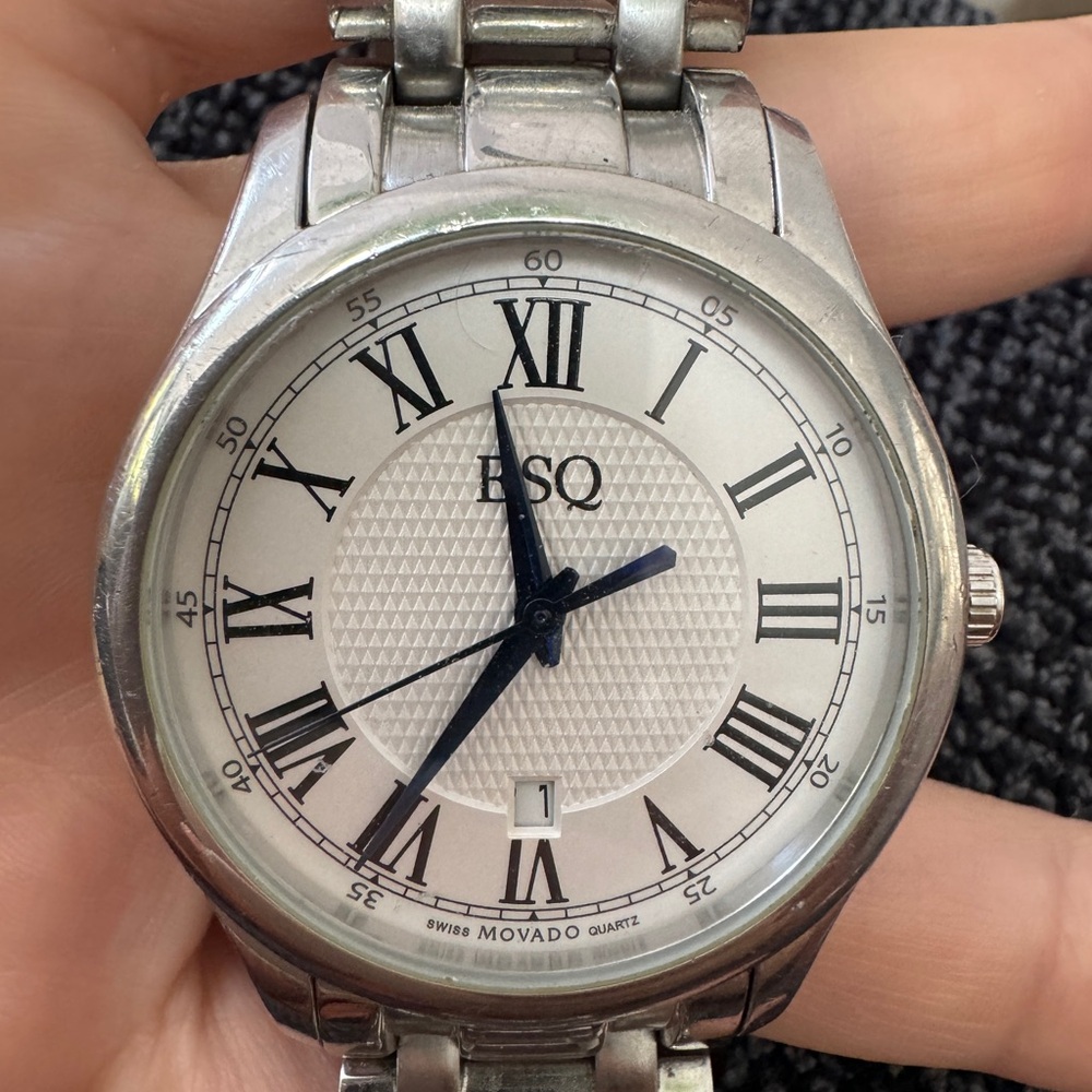 ESQ movado mens watch silver